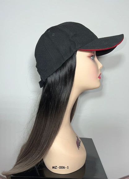 PELUCA LISA CON GORRA MZ-006-1